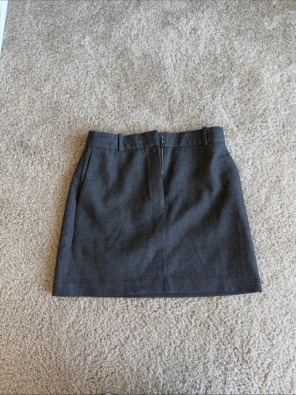 Aritzia Babaton Charcoal Gray Mini Skirt - Structured A-Line
